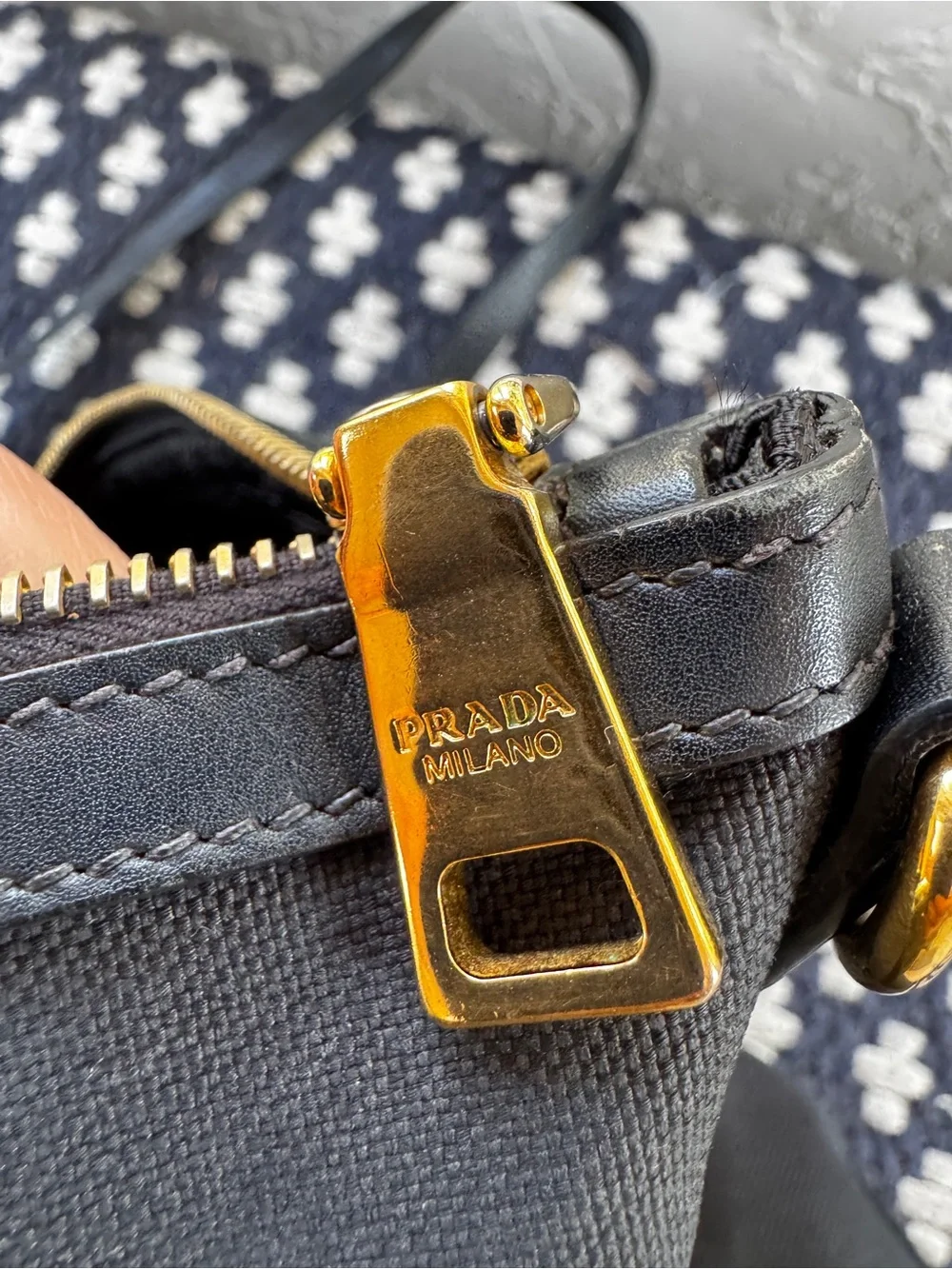 Prada Milano Jacquard Tote - Authentic